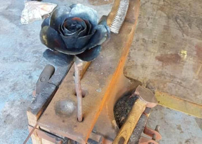 Forged steel rose